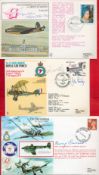 WW2 Battle of Britain fighter aces signed collection of six RAF covers signed by Frank Carey DFC DFM