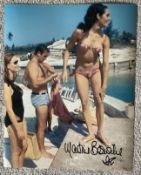 007 James Bond movie Thunderball photo signed by Martine Beswick as Paula Caplan. Good Condition.