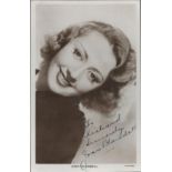 Joan Blondell Signed 5x3 vintage black and white photo. Good Condition. All autographs come with a