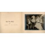 Deborah, Dowager Duchess of Devonshire Signed 1954 Christmas Card with Black and White Photo. Fair