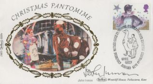 John Inman signed Christmas Pantomime Benham FDC PM Mother Goose Pantomime Famous for Over 250 years