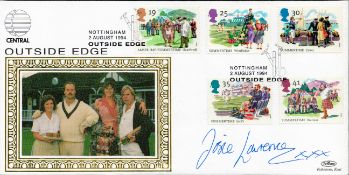 Josie Lawrence signed Outside Edge Benham FDC Double Pm Nottingham 2 August 1994 Outside Edge.