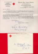 Vintage British Red Cross TLS Dated 18th May 1961 Signed by Mrs P Bonsey. Letter Gives Reference