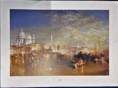 J.M.W Turner coloured print titled 'Venice'. Approx 23 x 32. Good Condition. All autographs come