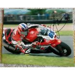 Motor Cycle ace Jamie Whitham signed 12 x 8 inch colour photo. Good Condition. All autographs come