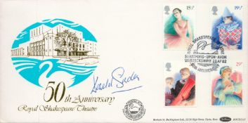 Actor Donald Sinden signed on scarce Benham 1982 Royal Shakespeare Theatre official FDC BOCS(2)11. .