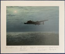 7 Dambusters Signed Gerald Coulson Colour Print Titled Midnight Ops. 99 of 300. Signed in pencil