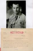Tuskegee Airman Navigator Lt. F.A. Kappeler Signed Photo Attached to A4 White Paper. Comes With a