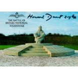 Howard Duart (219th Sqn) Signed The Battle of Britain Memorial 6x4 Colour PostcardAll autographs