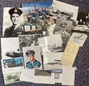 RAF Collection of Photos, Cuttings and 4 Signatures. Signatures include Richard Todd, Arthur Harris,