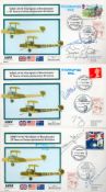 VIMY 19-94 'The Spirit Of Brooklands' Collection of Five Signed First Day Covers. One is Multi