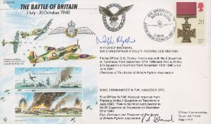 WW2 RAF ACM Sir Christopher Foxley-Norris and Wg Cdr Pat Hancock Signed Battle of Britain 1 July-