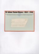 Sir Aylmer Hunter-Weston Signed Small Signature Cutting LooseAll autographs come with a