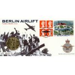 Berlin Airlift Philatelic Medallic Cover by The Royal Mint. No 00337. British Stamps with 12 May