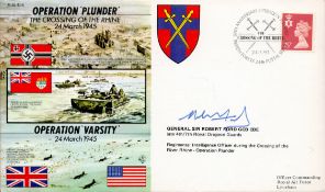 General Sir Robert Ford GCB CBE Signed Operation Plunder FDC. British Stamp and PostmarkAll