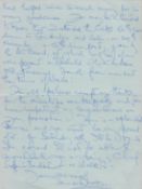 2 Page handwritten Letter dated 8th January 1976 Signed Air Cdre Sir V. S. Brown WW1 Test Pilot