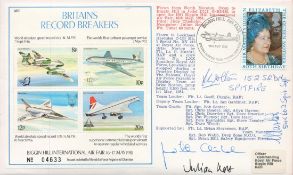 RAF WW2 Ralph Wolton and 3 others signed 'Britain's Record Breakers' FDCAll autographs come with a