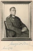 German Lt Gen Helmuth von Pannwitz Signed 5.3 inch approx Black and White Image. Signed in 1944All