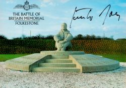 Gunther Rall (Luftwaffe Ace) Signed The Battle of Britain Memorial 6x4 Colour PostcardAll autographs