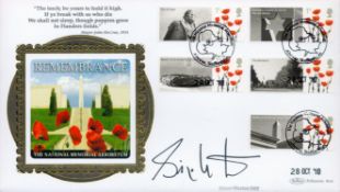 Simon Weston OBE Signed Benhams FDC with Five British Stamps and Three 28th Oct 2010 PostmarkAll