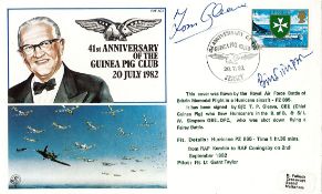 WW2 Grp Cptn Tom Gleave and one other Signed 41st Anniv of Guinea Pig Club 20 July 1982 FDC.