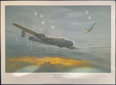 WW2 Multi-Signed Limited Edition Print 125/350 "Dive To Port" by Maurice Gardner approx size 20 x 28