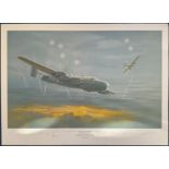 WW2 Multi-Signed Limited Edition Print 125/350 "Dive To Port" by Maurice Gardner approx size 20 x 28