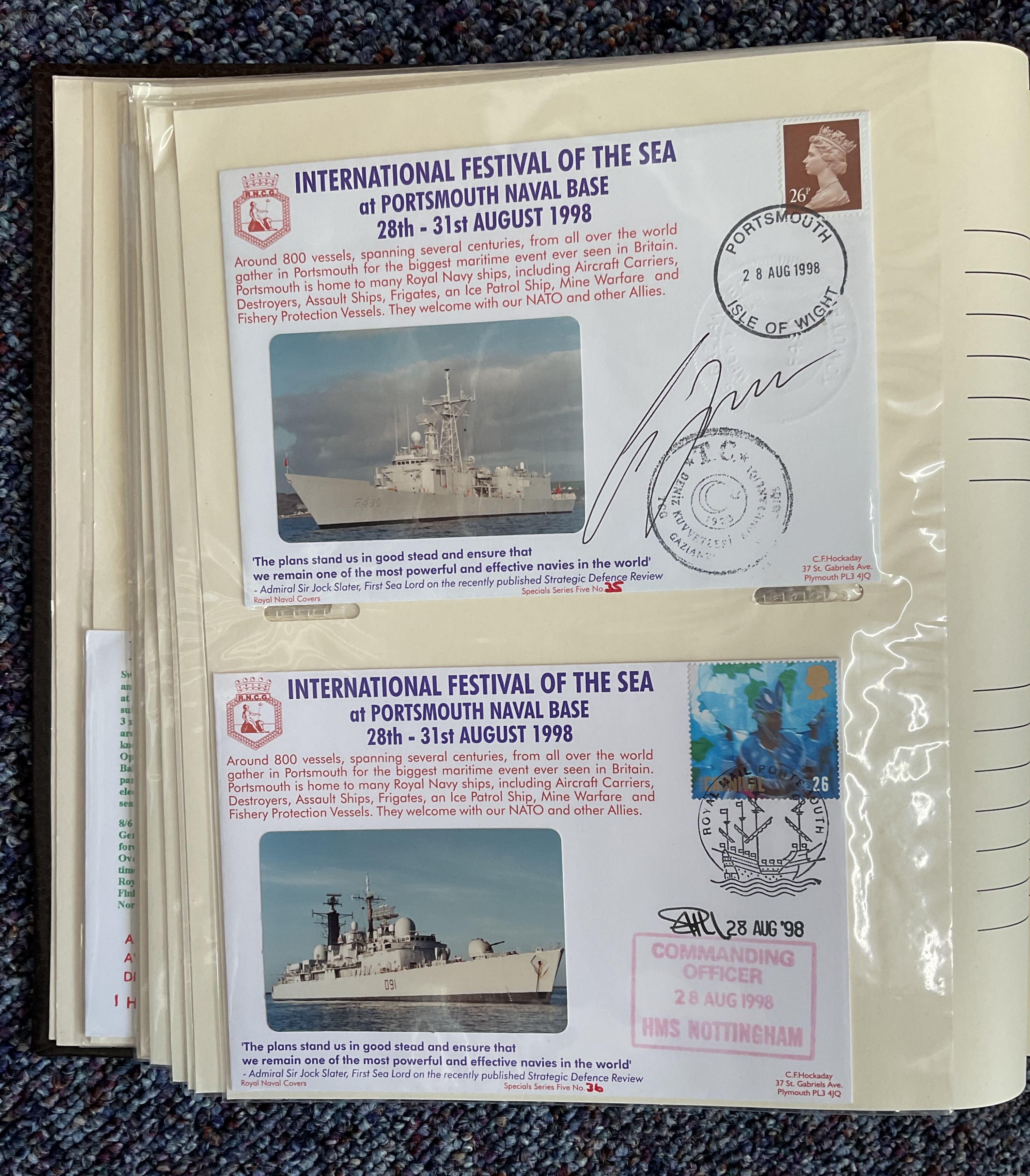 Fantastic Naval Collection of 95 Signed First Day Covers. Housed in a Lovely Photograph Album. - Image 2 of 4
