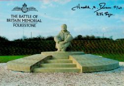 Harold Evans(236th Sqn) Signed The Battle of Britain Memorial 6x4 Colour PostcardAll autographs come