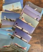 Collection of approx 50 Colour Aviation Postcards showing Different Aircrafts. Some Commercial
