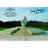 Andy Anderson Signed The Battle of Britain Memorial 6x4 Colour PostcardAll autographs come with a