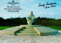 Andy Anderson Signed The Battle of Britain Memorial 6x4 Colour PostcardAll autographs come with a