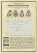 Group Captain Stewart Edward Mackenzie CBE signed hand written ALS dated 2/7/73, in response to Mr