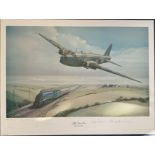 WW2 Multi-Signed Limited Edition Print 53/100 Life Goes On by Maurice Gardner Signed by 6 Bomber