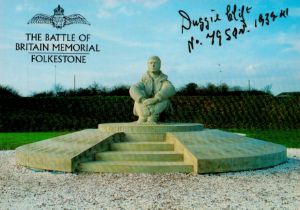Duggie Clift (79 Sqn) Signed The Battle of Britain Memorial 6x4 Colour PostcardAll autographs come