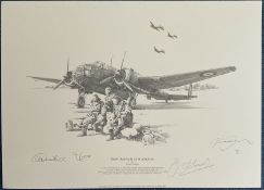 4 Signed Nicolas Trudgian Black and White Print Titled New Arrivals At Scampton. 104/140. Signatures
