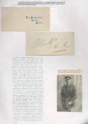 Field Marshal Edmund Henry Hynman Allenby, 1st Viscount Allenby, GCB, GCMG, GCVO, KStJ Signed