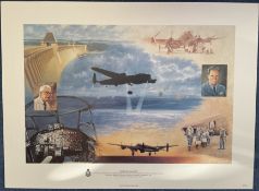 WW2 Print "Operation Chastise" by John Young approx size 20 x 27 unsigned good conditionAll