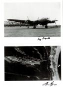 WW2 Collection of 2 Signed 7x5 inch Black and White RAF Photos. Signatures from Ray Grayston on