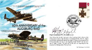 WW2 Flt Lt PA Dorehill DSO DFC Signed 60th Anniversary of the Augsburg Raid FDC. 109 of 300. British