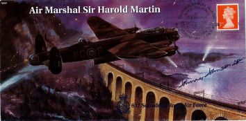 WW2 Flt Lt Edward 'Johnny' Johnson DFC Signed Air Marshal Sir Harold Martin FDC. 21 of 22 Covers