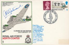 Group Captain Alfred K Gatward DSO DFC Signed RAF North Coates First Day cover. British stamp and
