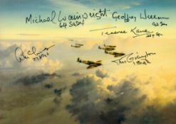 5 Signed The Military Gallery Blank Card. Signatures include Terence Kane, Tim Elkington, Geoffrey