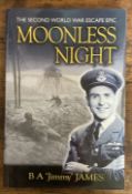 B.A. 'Jimmy' James Hardback Book Titled Moonless Night. Published in 2001 by Leo Cooper. 224