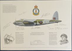7 Signed 487 Squadron Colour Print by S.J. Kinnear. 77 of 100. Signed by William T Clark, Des