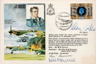 Alan Deere Signed on his own cover with British stamp and 15 Sept 1977 PostmarkAll autographs come
