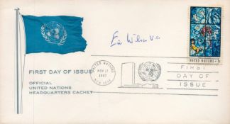 Lieutenant Colonel Eric Wilson VC Signed United Nations First Day Cover. With Nov 17th 1967 New York