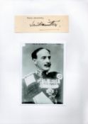 General Sir Ian Hamilton Signed Foot of a Letter. Black and White Photo IncludedAll autographs