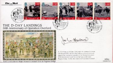 Major John Howard DSO Signed The D-Day Landings-50th Anniversary of Operation Overlord FDC. 5 D-