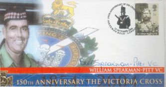 Bill Speakman-Pitt VC Signed 150th Anniversary of the Victoria Cross FDC. British Stamp with 12